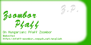 zsombor pfaff business card